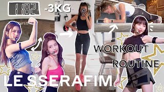 i tried LE SSERAFIM VERY INTENSE workout routine for 7 DAYS  almost PASSED OUT [upl. by Ross]