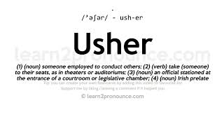 Usher pronunciation and definition [upl. by Urson]