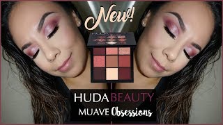 New Huda Beauty Mauve Obsessions Tutorial First Impressions Tutorial [upl. by Nnylarej]