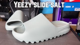 Adidas Yeezy Slide Salt On Feet Review [upl. by Dorsey]