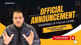 Official Announcement for swapping Pollux coin [upl. by Tnomed]