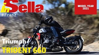 prova Triumph Trident 660 novità 2021 bella facile e a buon prezzo [upl. by Suelo398]