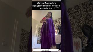 Kalyani Boppa garu styiling saree similar available our collection saree scratch viral shots [upl. by Oilerua]