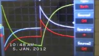 Oscilloscope numèrique le dipôle RC charge et décharge dun condensateur 11022012mpg [upl. by Aieka]