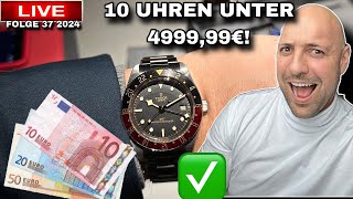 Die 10 besten ARMBANDUHREN unter 4999€ Talking Watches Livestream über Uhren [upl. by Ahselet]