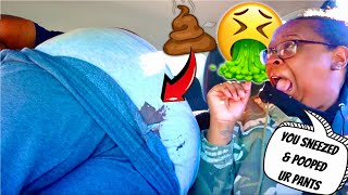 Sneezing amp Pooping MY PANTS Prank on Fiancée 😱💩 HILARIOUS REACTION [upl. by Ahtamat]