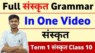 Full संस्कृत  Sanskrit Class 10 Term 1 Exam In One Video  Sanskrit Grammar In one video Ayush Sir [upl. by Yra544]