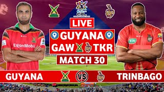 CPL 2024 Live Guyana Amazon Warriors vs Trinbago Knight Riders Live  GAW vs TKR Live Commentary [upl. by Ona]