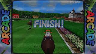 Final Furlong 1997  All 3 Race Course Gameplay Mame [upl. by Rockwell]