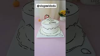 How To Make Normal Cake Designcake cakedecoratingtutorials food cakearttutorials trending [upl. by Hancock654]