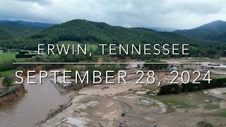 Hurricane Helene  Erwin Tennessee the day after 9282024 [upl. by Ihn]