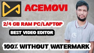 Best Video Editing Free Software For Youtube  Tuneskit Acemovi Video Editor  24 GB Ram PCLaptop [upl. by Armilda]