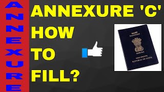 HOW TO FILL ANNEXURE C FOR PASSPORT ALL INFO WITH SAMPAL ON YOUR DEMAND HINDI [upl. by Wehrle979]