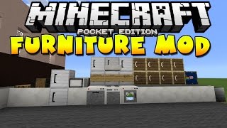 0105 Furniture Mod  Minecraft Pocket Edition [upl. by Lashar684]