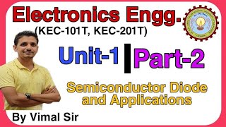 Unit1  Part2  Semiconductor Diodes and Applications electronics Engineering BTech [upl. by Issie]