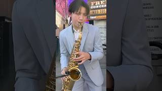 The Amazing Fremont Street Experience in Las Vegas  Viva La Vida  Coldplay  Alto Sax Cover [upl. by Weywadt]