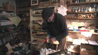 Clog Making Pt 1  Hand cutting a clog sole with a stock knife [upl. by Mcgray]