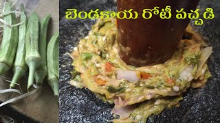 బెండకాయ రోటీ పచ్చడి తో తింటే  Bendakaya roti pachadi recipe telugu lo [upl. by Aiza]