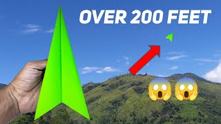 Paper Planes 200 FEET How To Make Paper Airplane That Flies Far [upl. by Cindee]