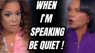 Sunny Hostin BELITTLED By CONDOLEEZZA RICE Epic SHUTDOWN [upl. by Binetta]