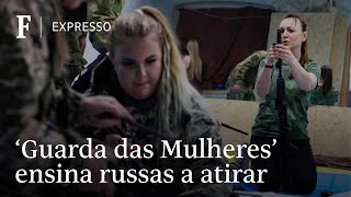 Mulheres formam grupo de treinamento militar voluntário na Rússia  CENAS DA GUERRA [upl. by Artenek]