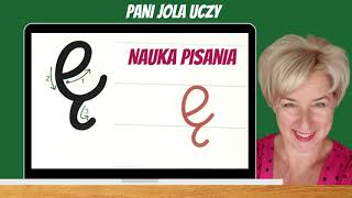 NAUKA PISANIA  Litera quotęquot Lekcja 14  Łączenia  PRAWIDŁOWE POŁĄCZENIA i KIERUNEK Zapisywania [upl. by Nolahc683]