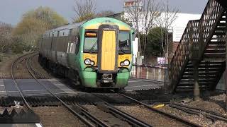 Trains at Bedhampton 14 04 2019 [upl. by Aisatsan]