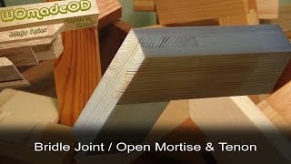 Hand Cut Bridle Joint or Open Mortise amp Tenon [upl. by Magena]