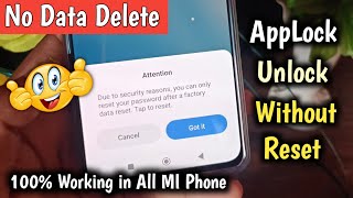 App Lock Kaise Tode 2022 New Video  How to UnlockAppLock Without Factory Reset  No Data Delete [upl. by Ayoj618]