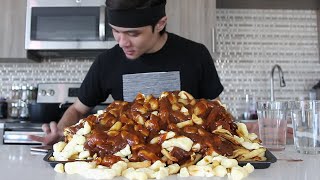 GIANT Poutine Challenge Saltiest challenge ever [upl. by Cassius]