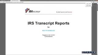 IRS Transcript Delivery amp Reporting Tutorial [upl. by Yorle]