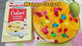 Weikfield Custard Powder Recipe Mango Custard weikfield Hashtag Homefood Recipes [upl. by Karie293]