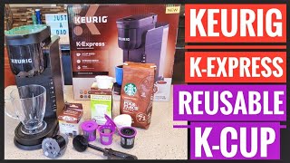 Keurig KExpress Single Serve KCup Coffee Maker Model K26 HOW TO USE REUSABLE K CUP [upl. by Auhel]