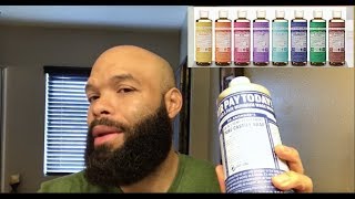 Using Dr Bronners Peppermint Castile Soap  Head shave [upl. by Onitsuj683]