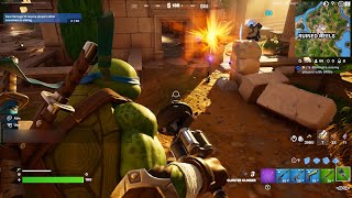 TMNT Leonardo Victory Royale Fortnite Chapter 5 No BuildingNo Commentary Gameplay 3224 [upl. by Buckingham]