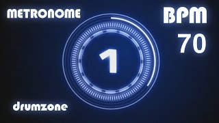 드럼존 메트로놈 70 BPM  Metronome  Click amp Voice  1 hour [upl. by Bowles359]