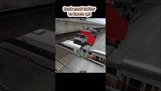 Truck muat traktor vs kereta api bussid truckoleng bussimulatorindonesia shorts [upl. by Ned]