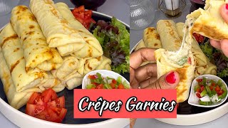 CRÊPES FARCIES AU FROMAGE ET VIANDE HACHÉE II CRÊPES À LA VIANDE HACHÉE [upl. by Janiuszck429]