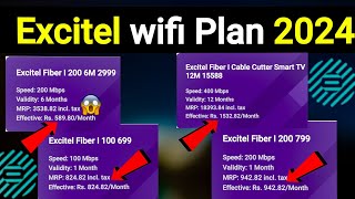 Excitel wifi Plan 2024  Excitel Broadband plan review  Excitel wifi fiber plan  excitel plan [upl. by Stieglitz642]