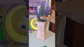 DIY Aesthetic Flower Vase 🌿 diy creative creativety craftideas [upl. by Ynottirb]