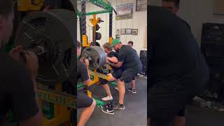 600POUND SQUAT by 16yearold Ethan Hunsaker from Idalou Texas  weightroom squats [upl. by Chaffin]