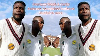 Courtney Walsh and Curtly Ambrose Demolished Indian Innings at Sharjah in 1989 [upl. by Duahsar3]