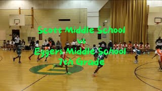 Indiana Basketball Scott Middle School vs Eggers Middle School 7th graders battle [upl. by Sineray]