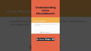 Shorts Understanding Urine Microalbumin as Nurse Practitioner [upl. by Frederik418]