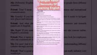 Dialogue About Necessity Of Learning Englishexamination englishdialogue dialoguewritingYTTGuys [upl. by Sivrat]