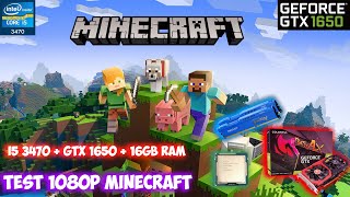 MINECRAFT  I5 3470  GTX 1650 1080P  IN 2024 [upl. by Oicram]