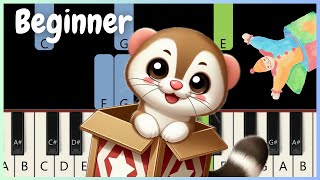 Pop Goes the Weasel  EASY BEGINNER PIANO TUTORIAL [upl. by Hollington]