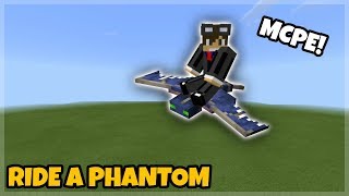 Minecraft PE How to Ride a Phantom Tutorials [upl. by Persse613]