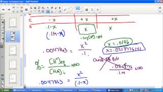 pH and Percent Ionization of Weak Acid Example Problems [upl. by Rolandson]