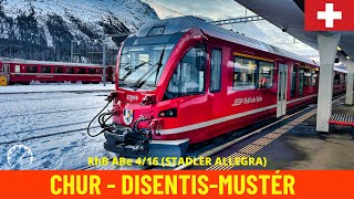 Cab Ride Chur  DisentisMustér Rhaetian Bahn Switzerland train drivers view 4K [upl. by Eahcim]